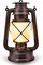 Vintage LED Lantern Decorative, Outdoor Flickering Flame Lantern Decoration, Plastic Hanging Lantern Accent, Battery-Powered Remote Control Lantern for House, Yard, and Camping (Copper, 1 Pack)